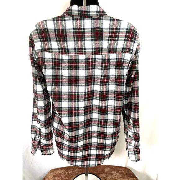 Abercrombie & Fitch Plaid Flannel Shirt XS Red Black - Picture 2 of 6